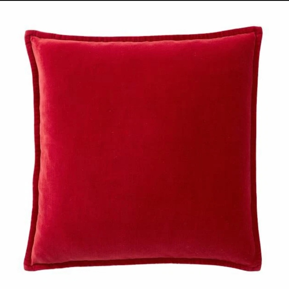 Pottery Barn Rich Red Velvet Pillow Cover